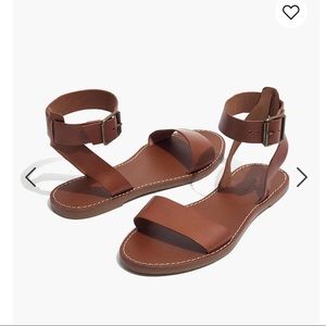 Madewell boardwalk ankle sandals size 10